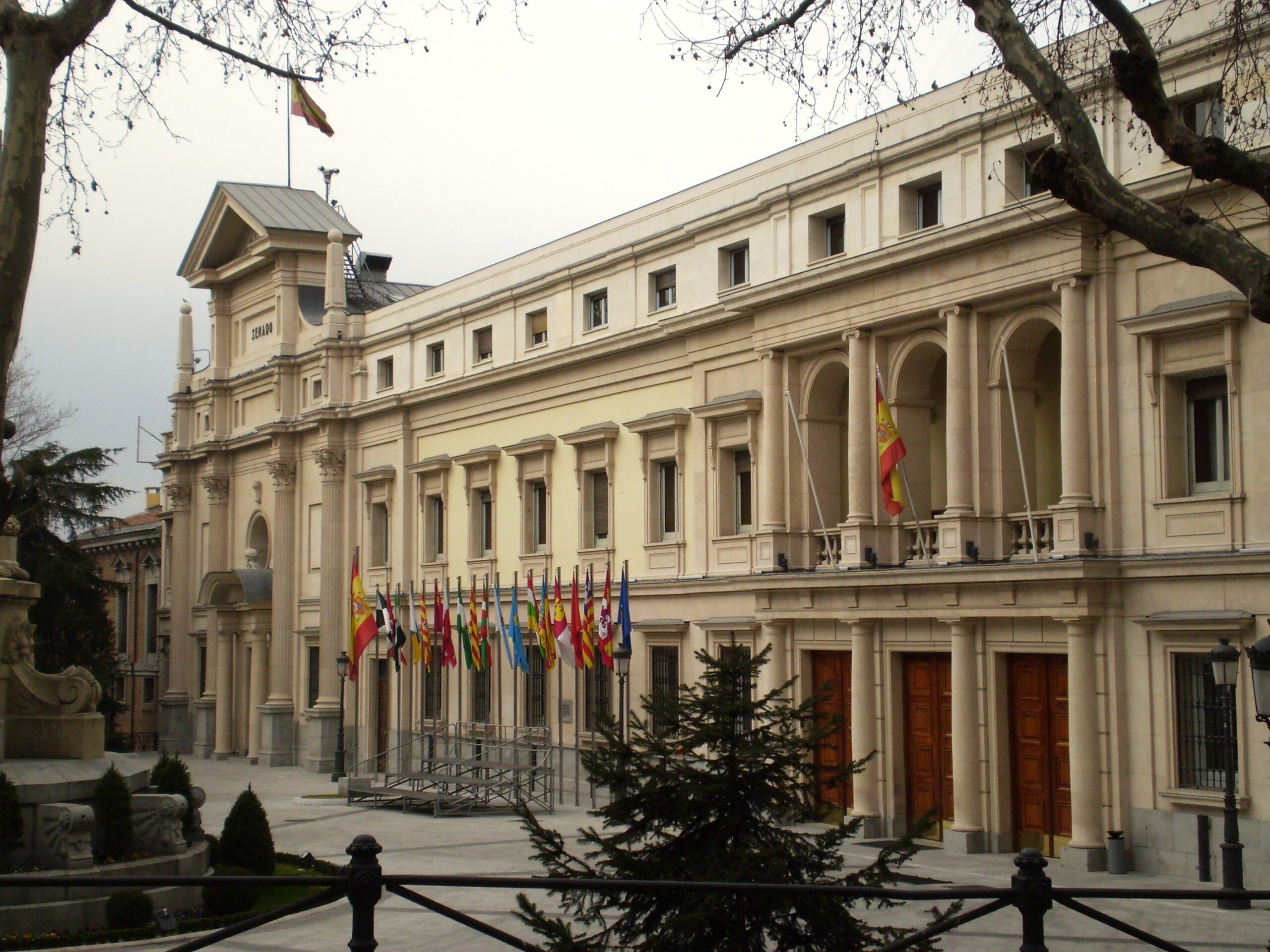 Imagen de la fachada del Senado de Madrid.